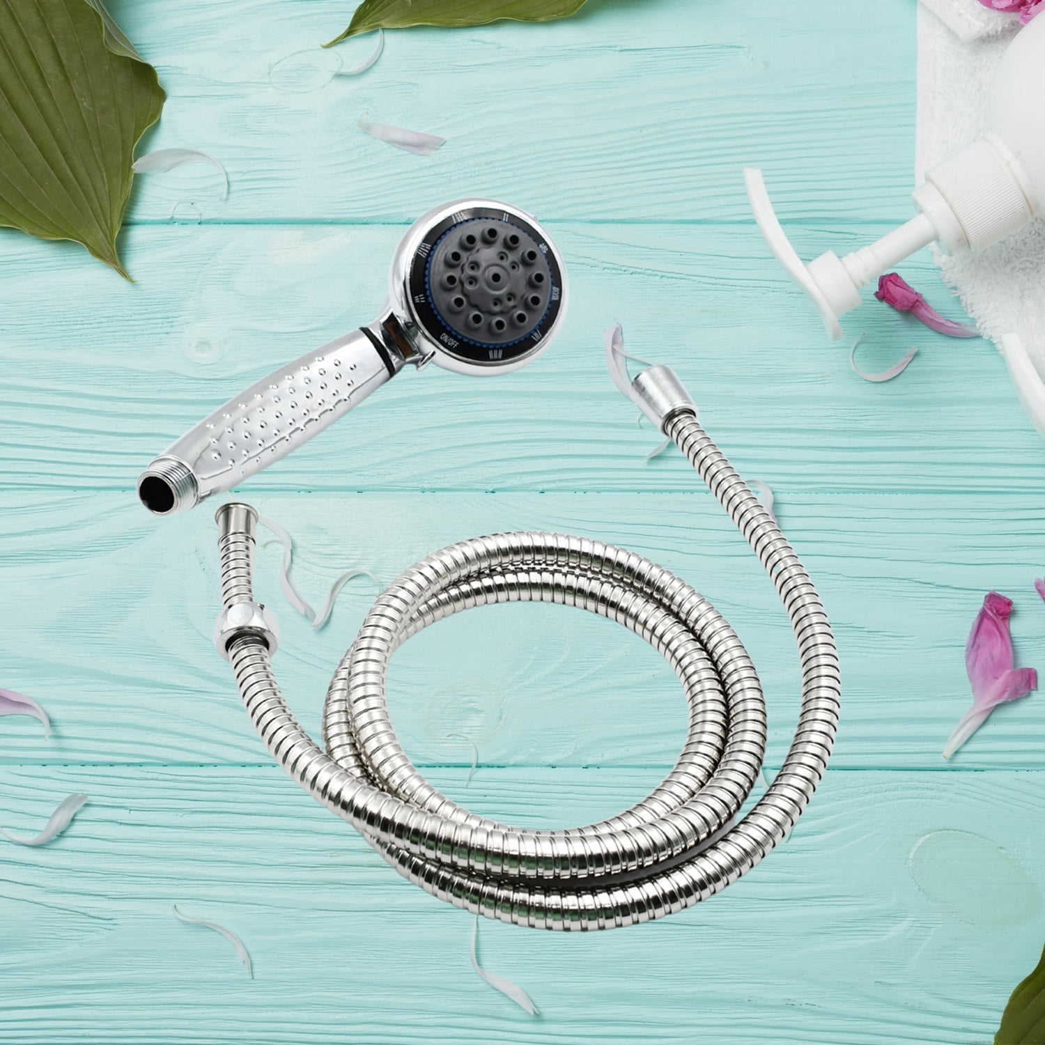 9365 Shower Head and Stainless Steel Hose Multi-Function Plastic High Pressure Shower Spray for Bathroom 9365 Shower Head and Stainless Steel Hose Multi-Function Plastic High Pressure Shower Spray for Bathroom